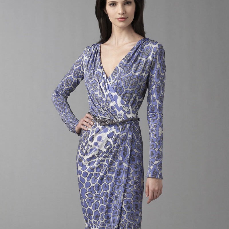 Violet Mirage Animal Print Wrap Dress