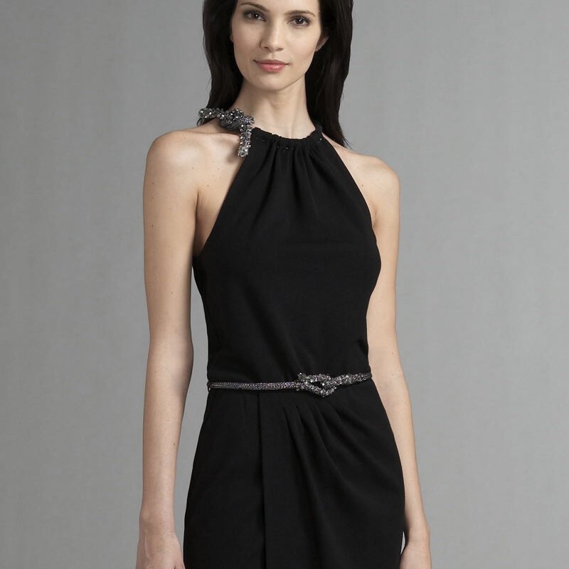 Embellished Halter Gown