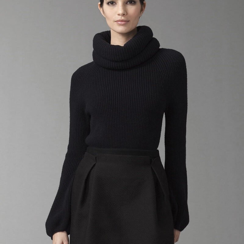 Grace Ribbed Turtleneck & Skirt Set