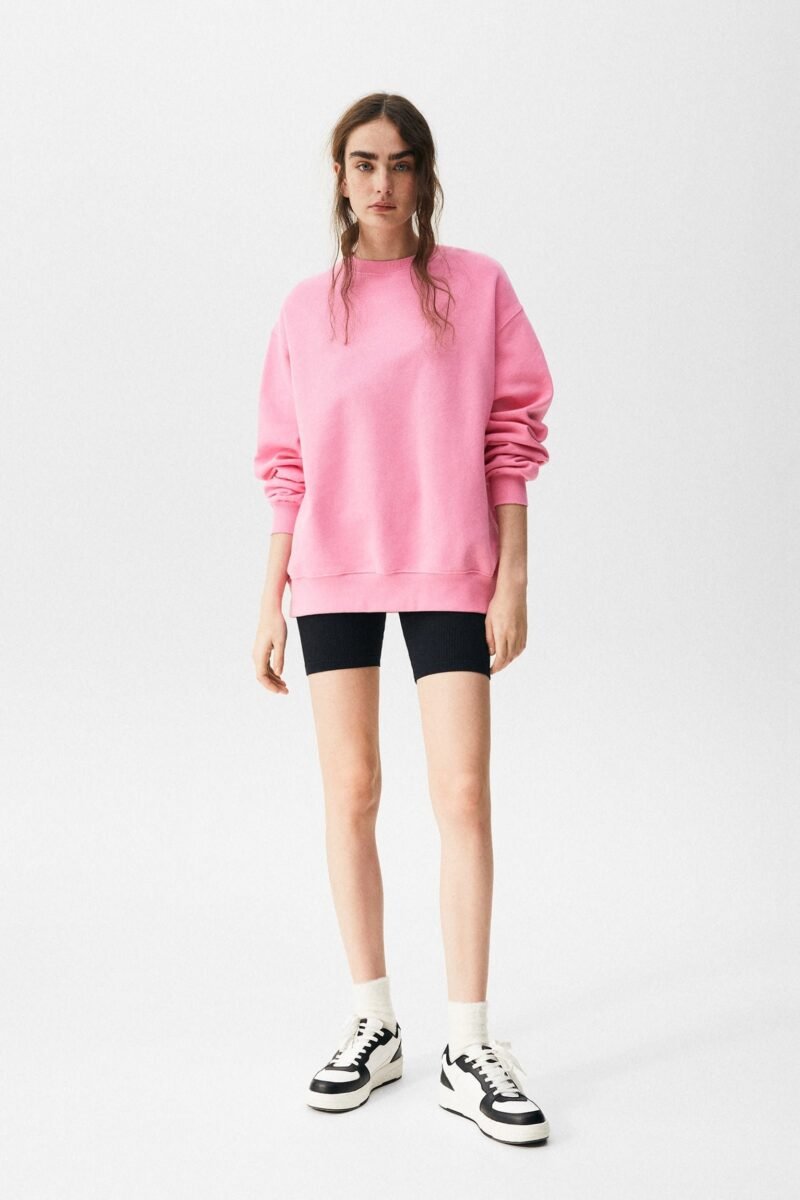 Basic Oversize Fleece Sweatshirt - Image 4