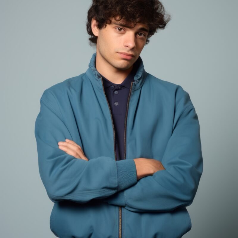 Arctic Teal Bomber Hoodie