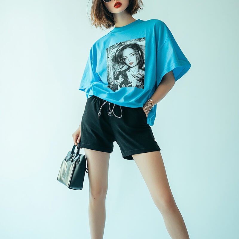 Bold Graphic Pop Casual Look