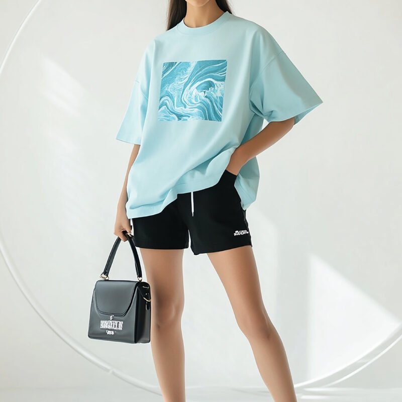 Cool Aqua Minimal Street Style