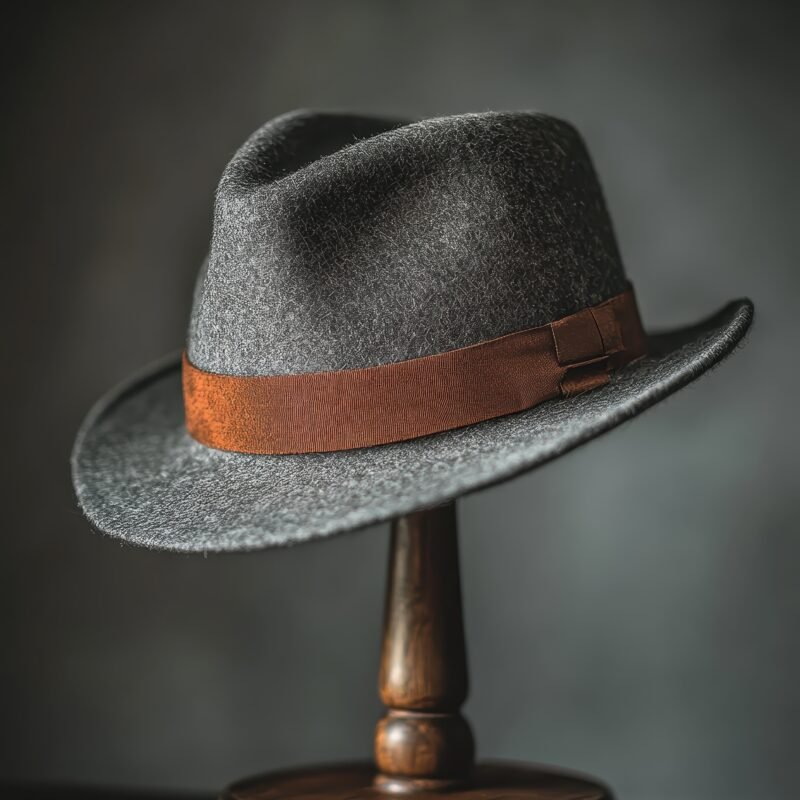 Grey Wool Fedora