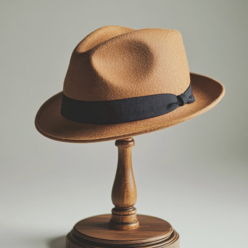 Camel Brown Fedora Hat