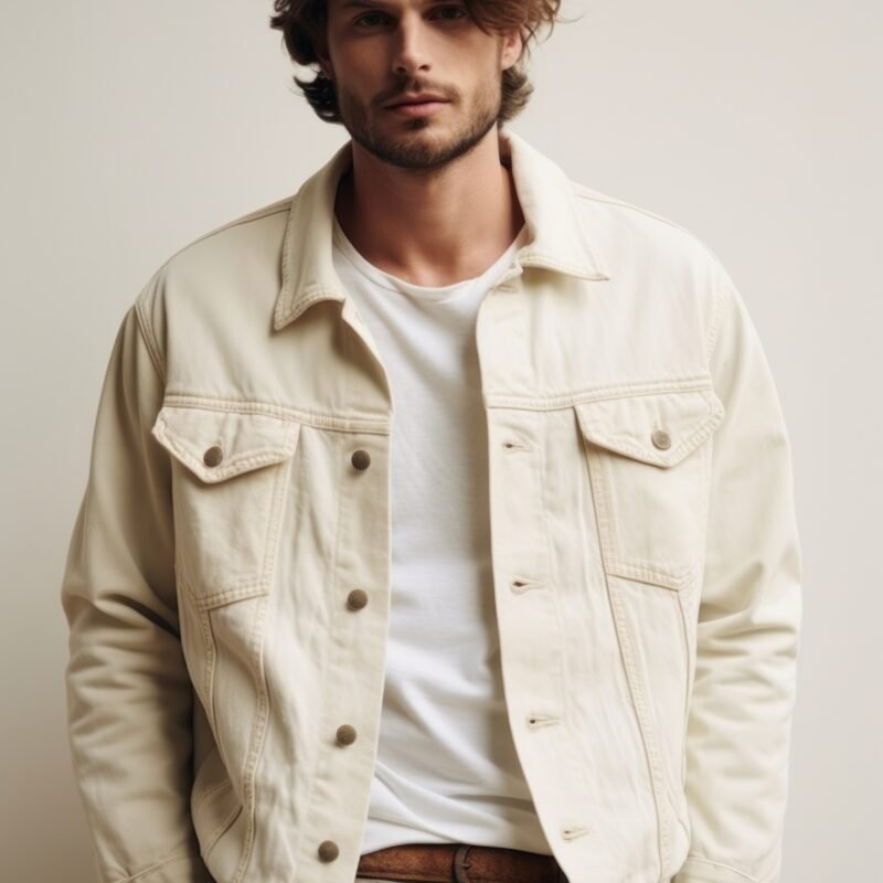 Classic Cream Denim Jacket