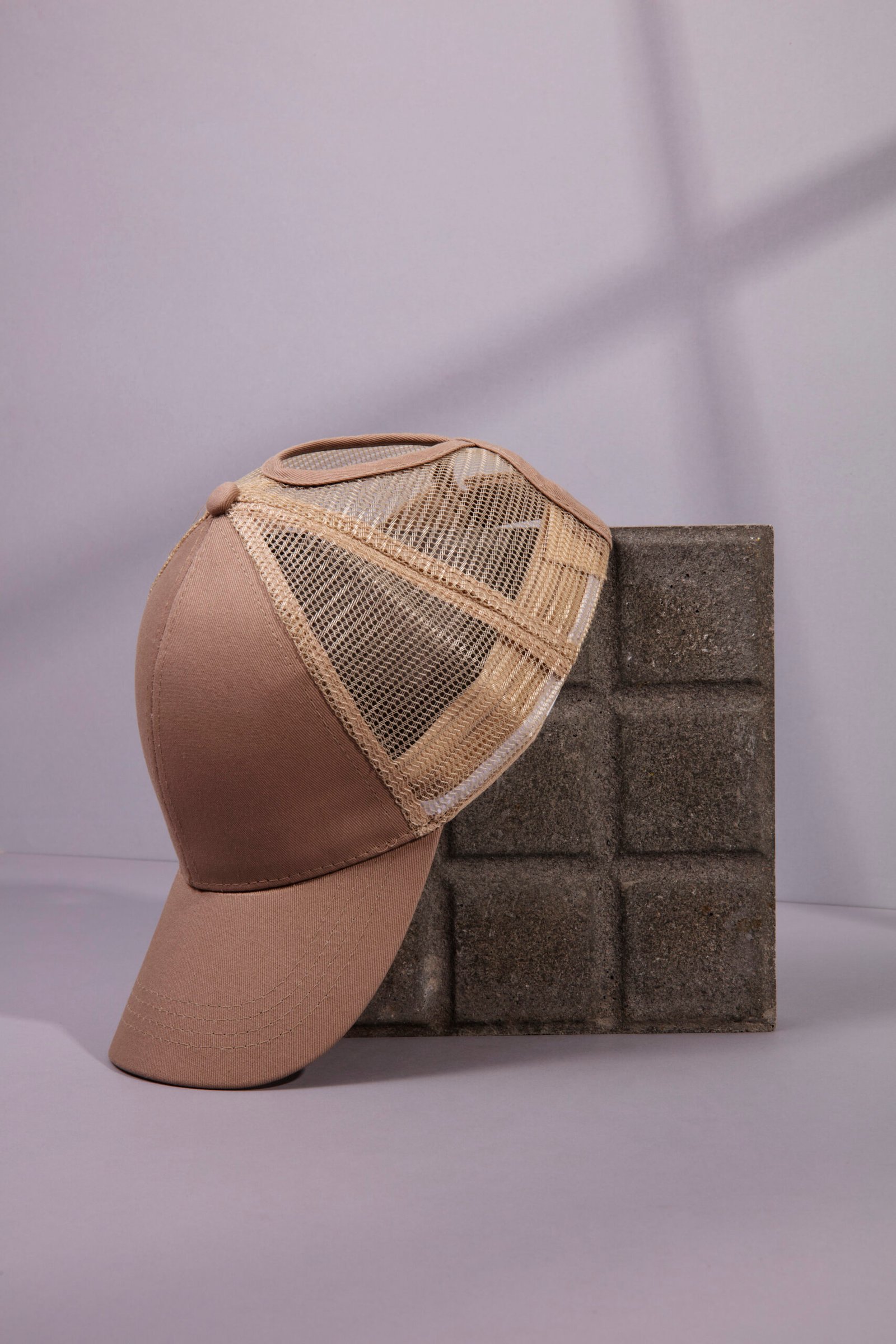 Tan Mesh Outdoor Cap