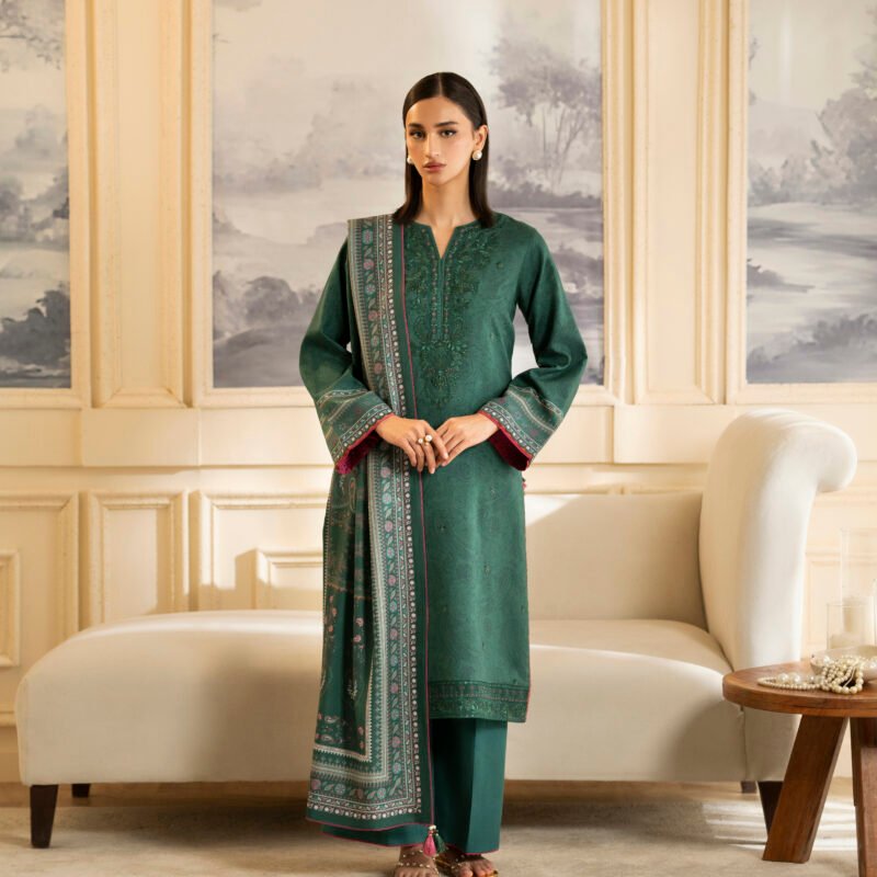 Emerald Green Embroidered Formal Suit