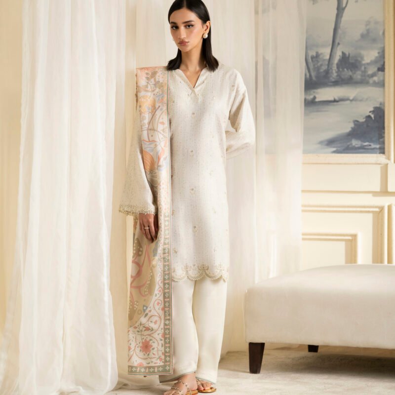 Ivory Soft Embroidered Classic Suit