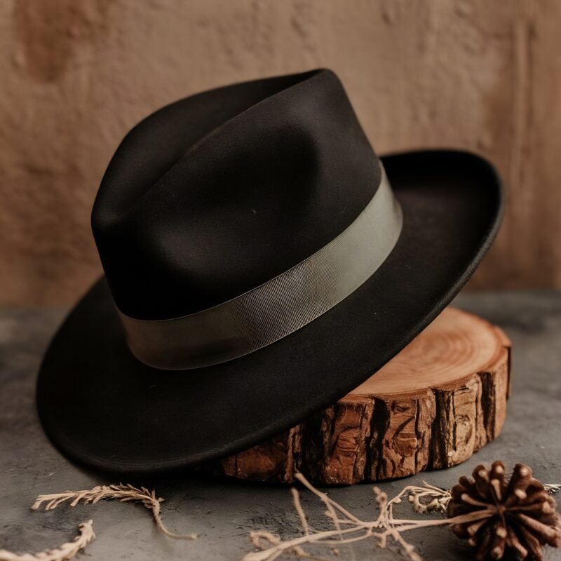 Black Premium Fedora Hat