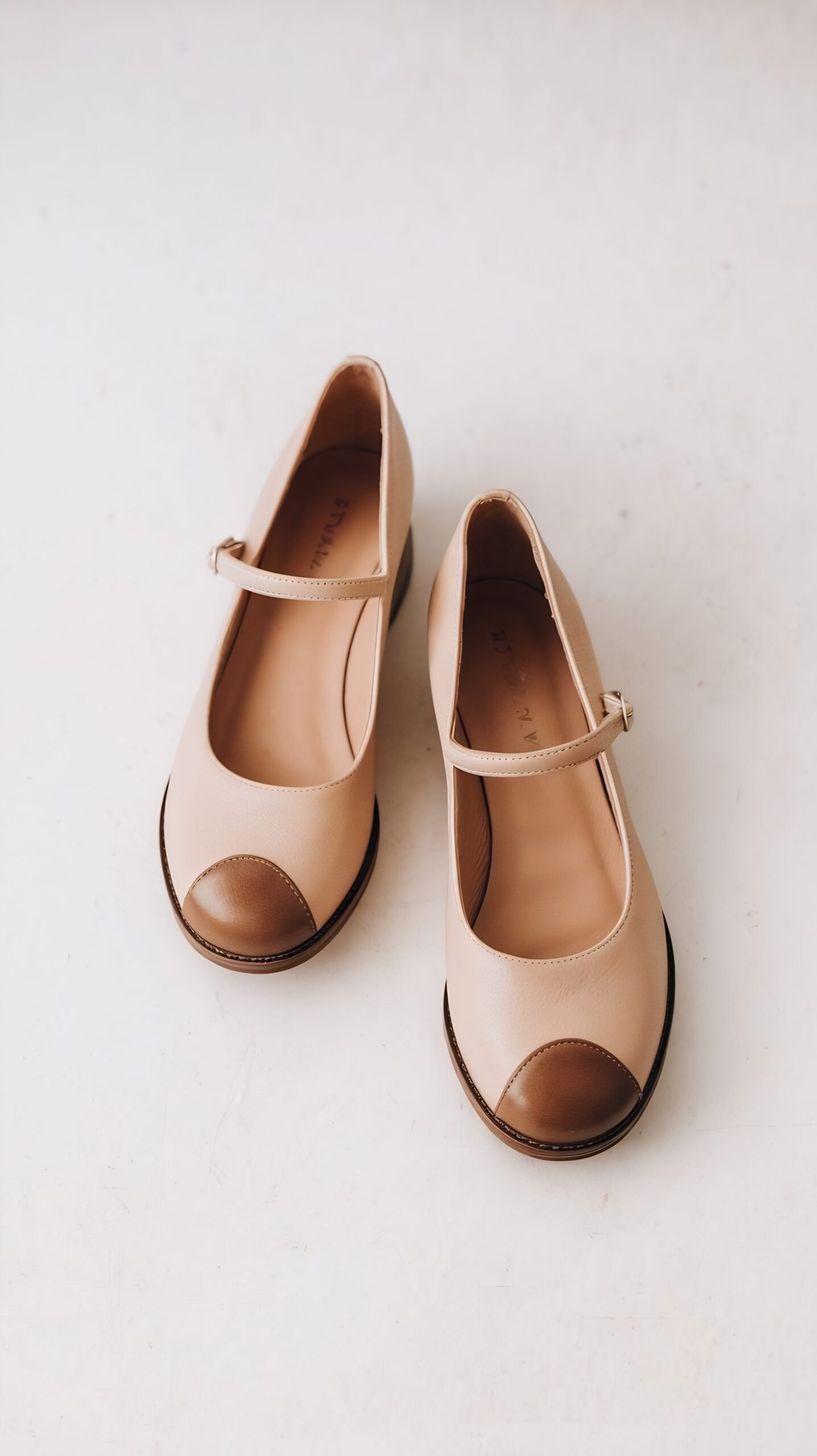Nude Mary Jane Flats