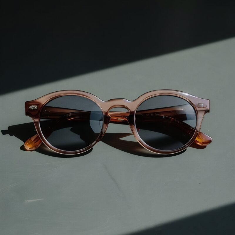 Amber Retro Round Frames