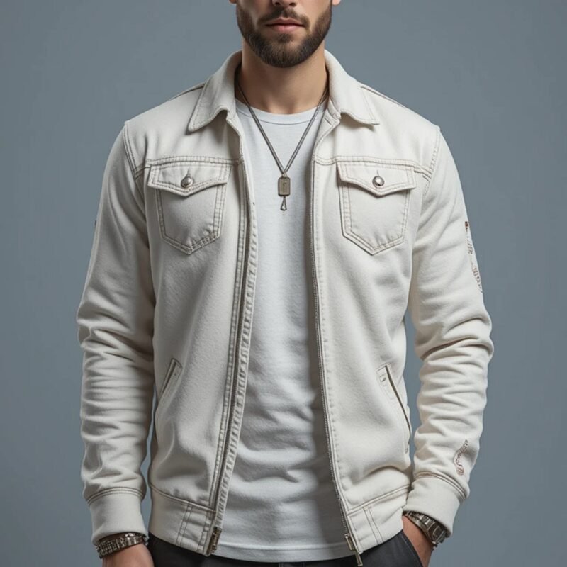 Classic Off-White Denim Jacket