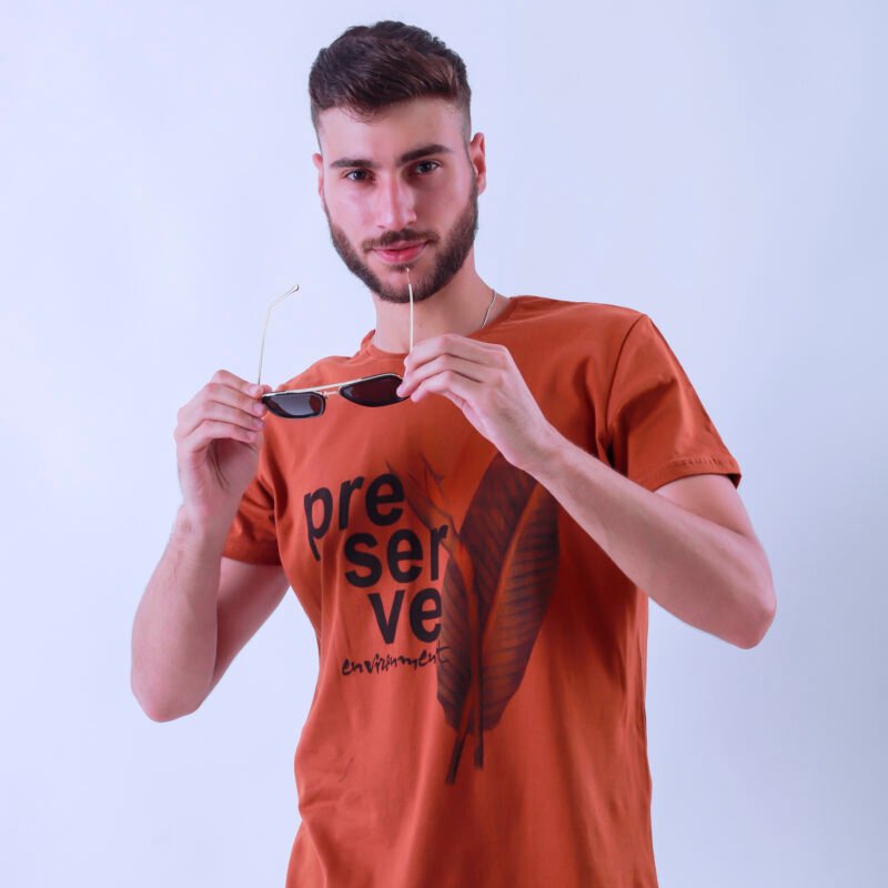 Graphic Terracotta Print Tee