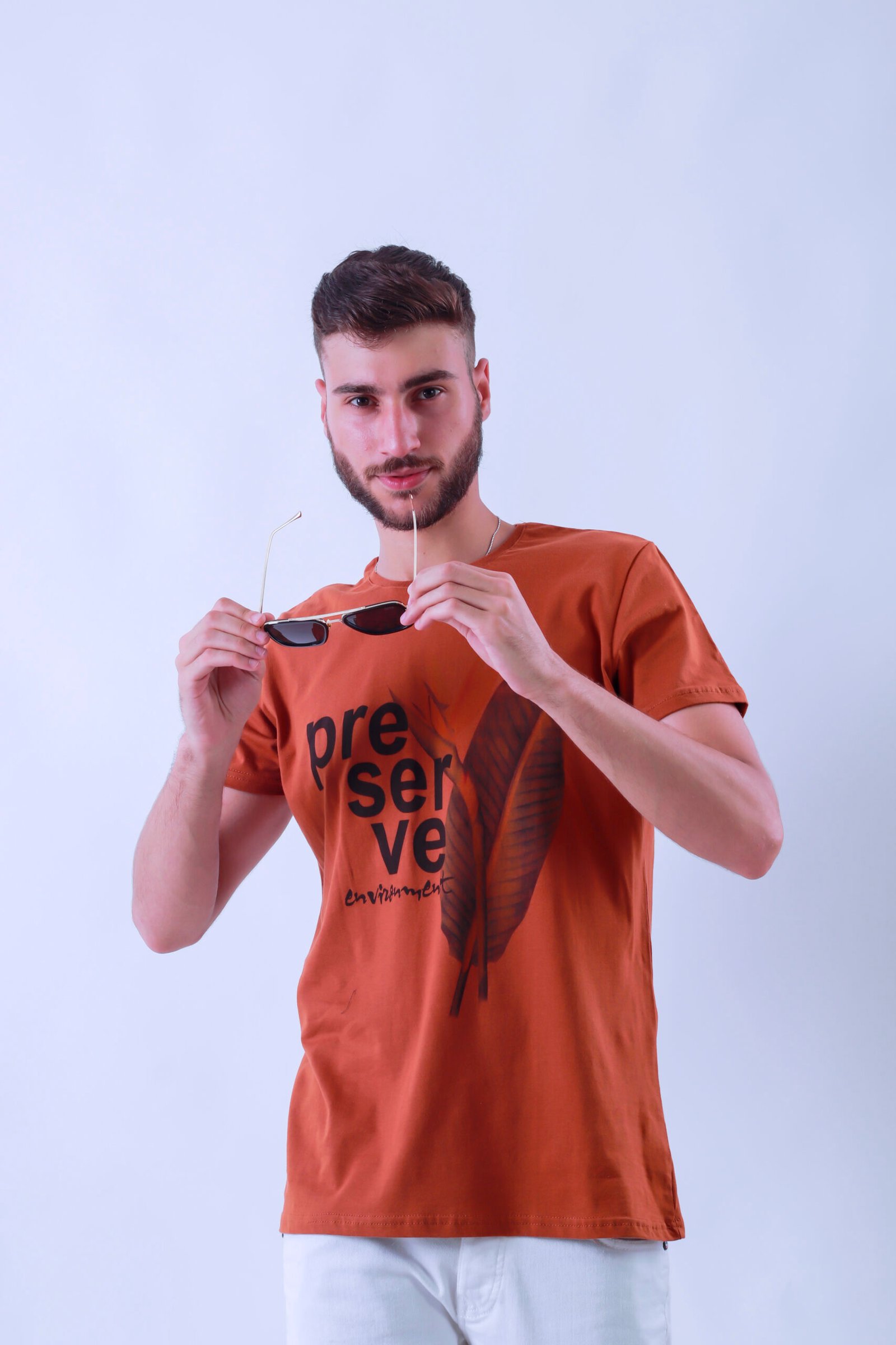 Graphic Terracotta Print Tee