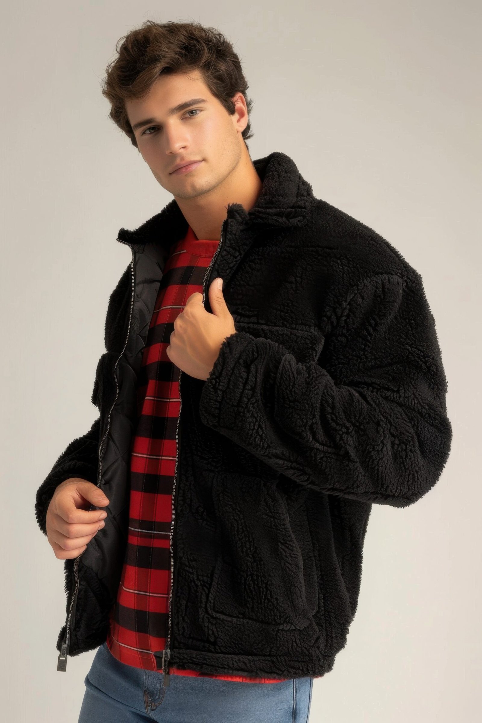 Midnight Sherpa Zip Jacket