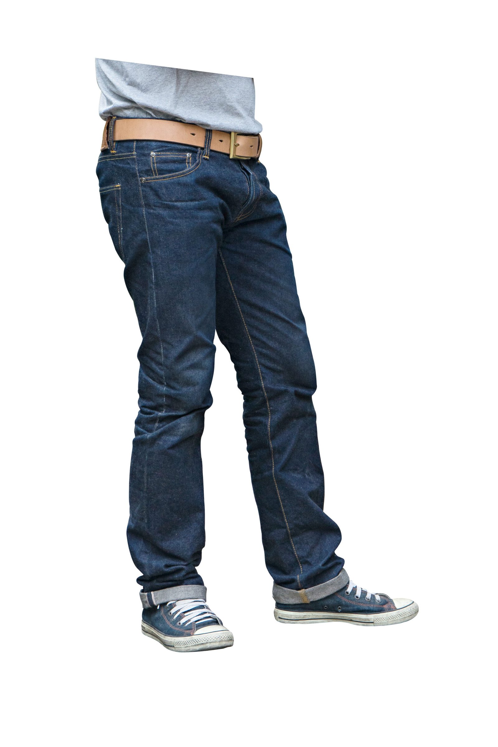 Raw Indigo Straight Jeans