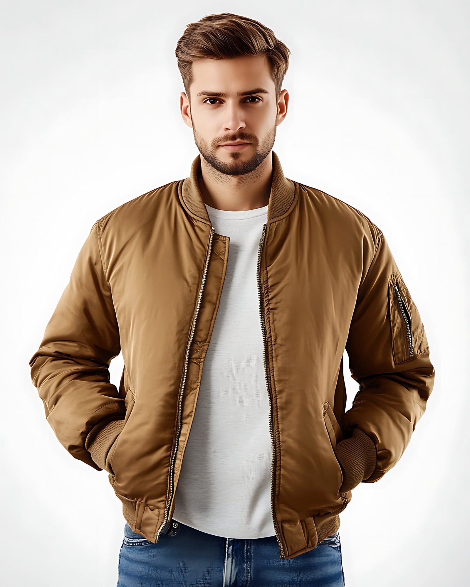 Sandstone Bomber Jacket