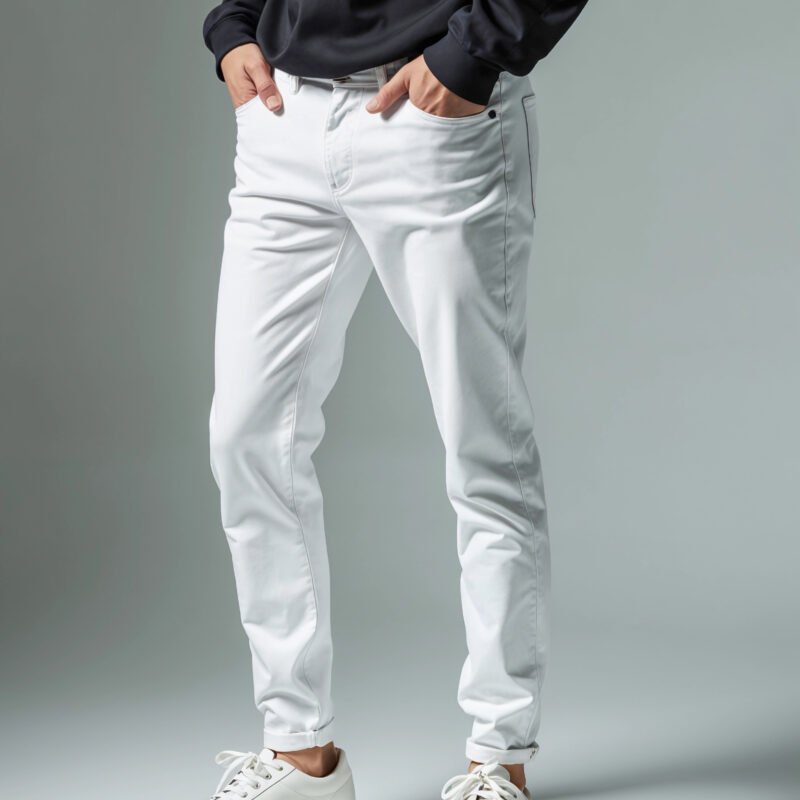 Arctic White Slim Denim