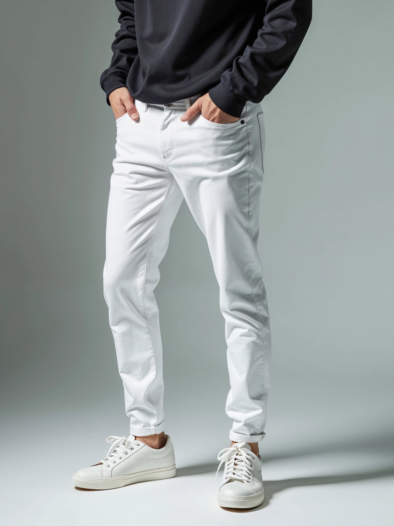 Arctic White Slim Denim