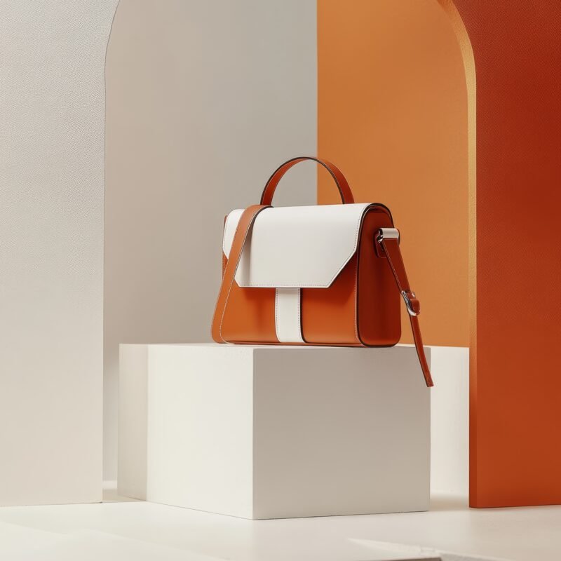 Dual-Tone Modern Satchel