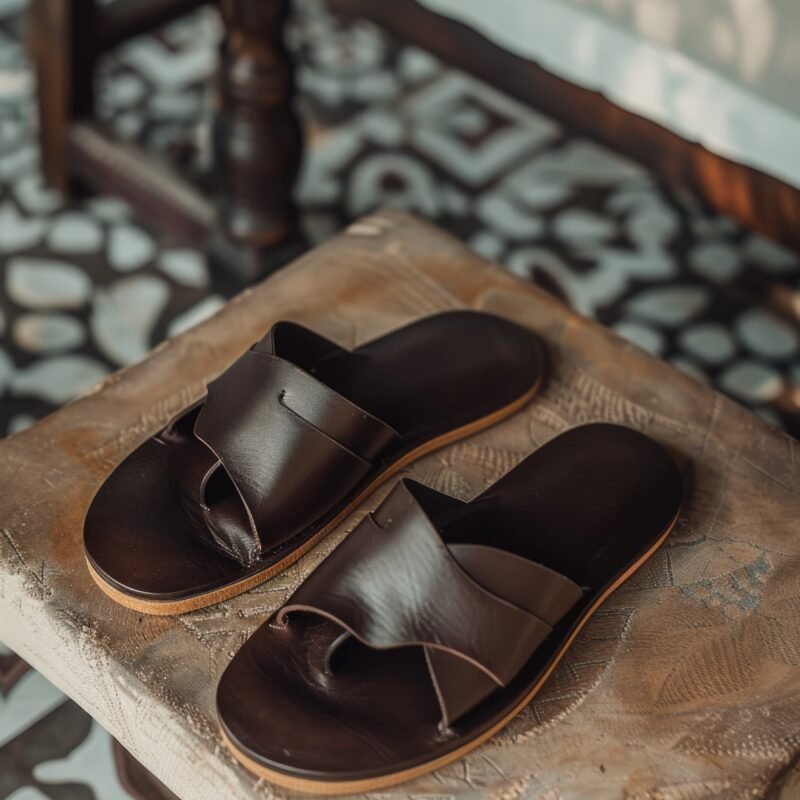 Urban Nomad Leather Slides
