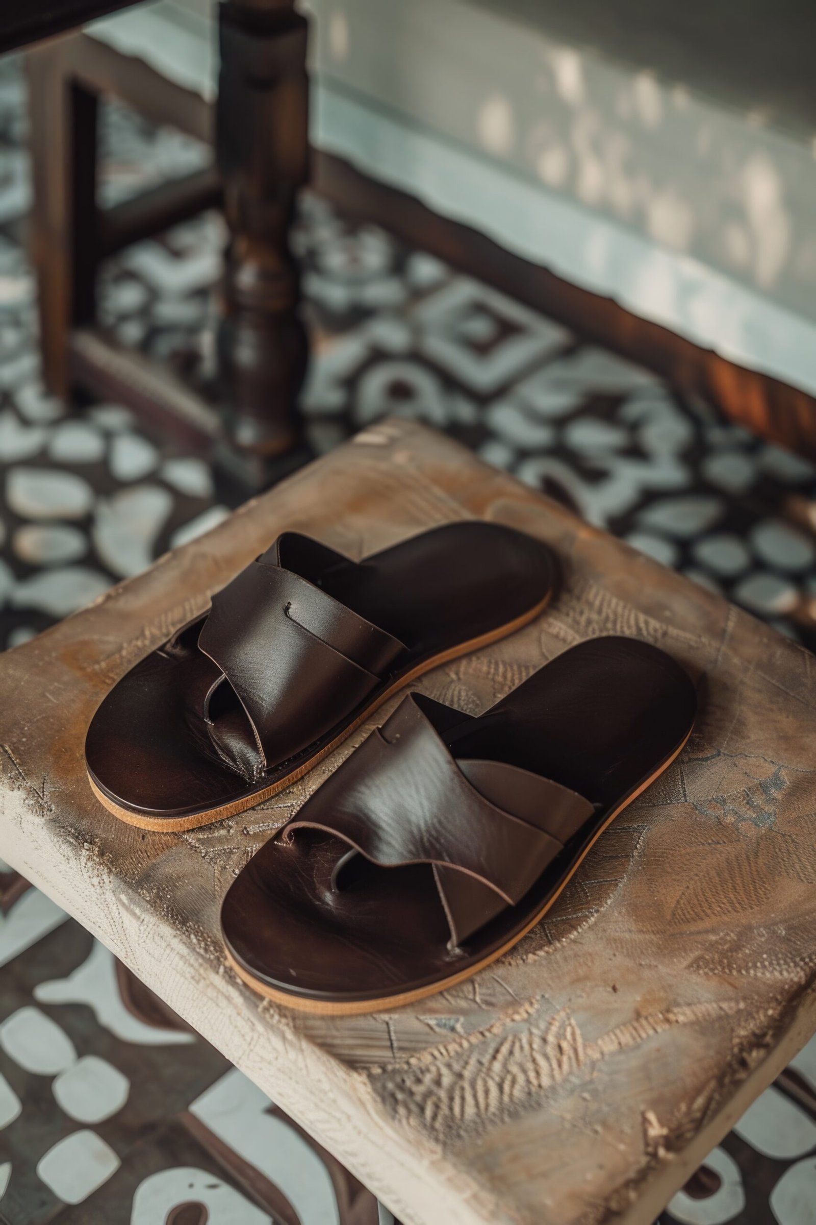 Urban Nomad Leather Slides
