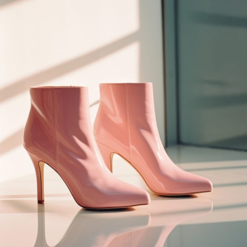 Rose Mirror Heel Boots