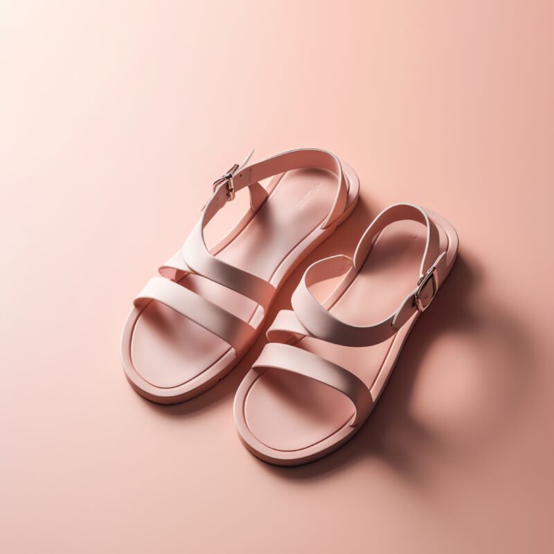 Soft Pink Strappy Flats