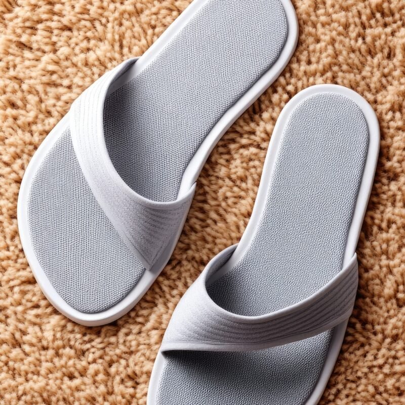 Grey Soft Indoor Slippers