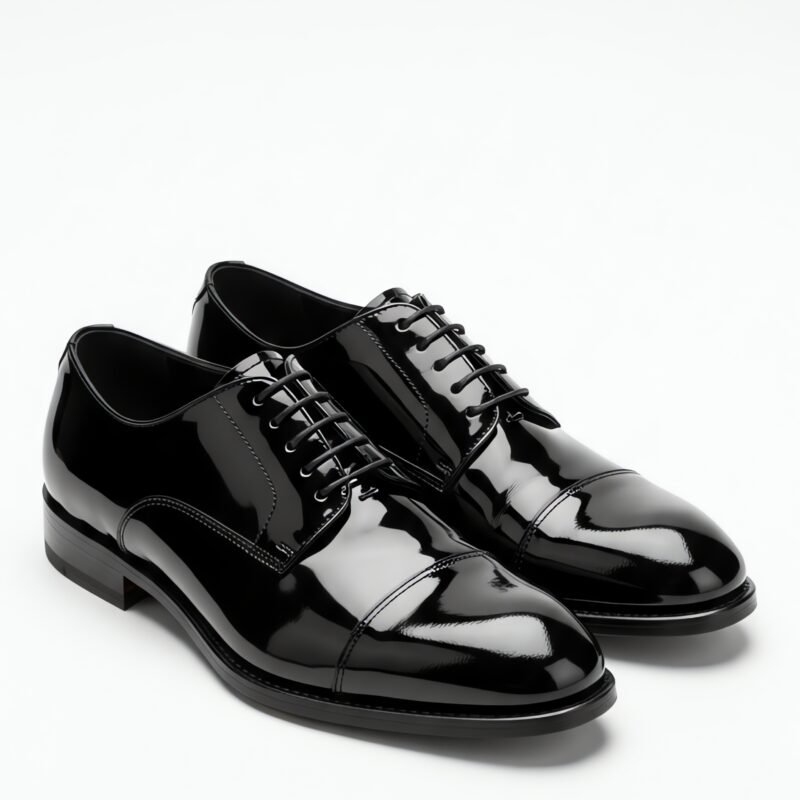 Jet Gloss Patent Derbies