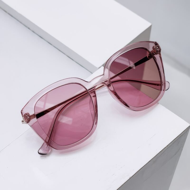 Crystal Pink Cat-Eye Sunglasses