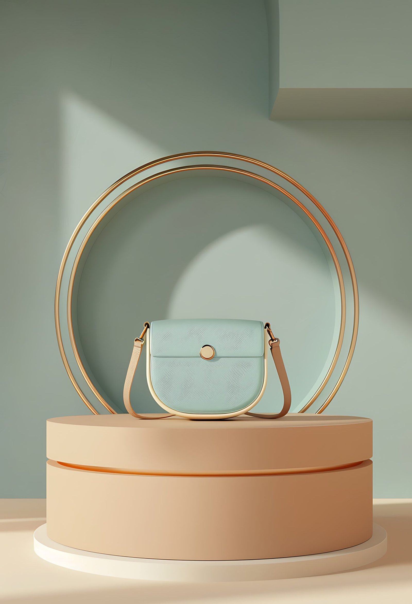Mint Curve Crossbody Bag