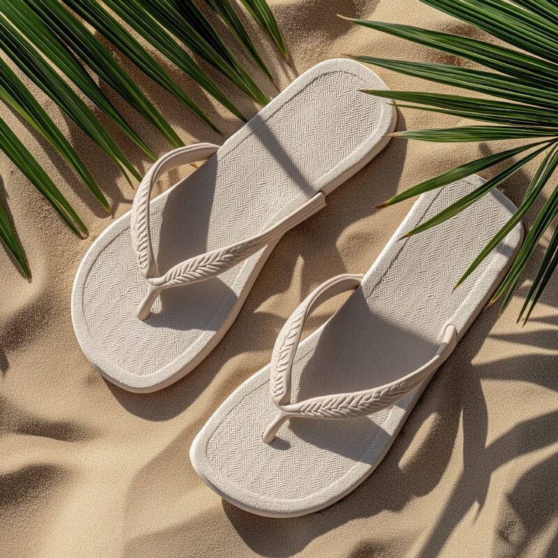 Beige Beach Flip-Flops