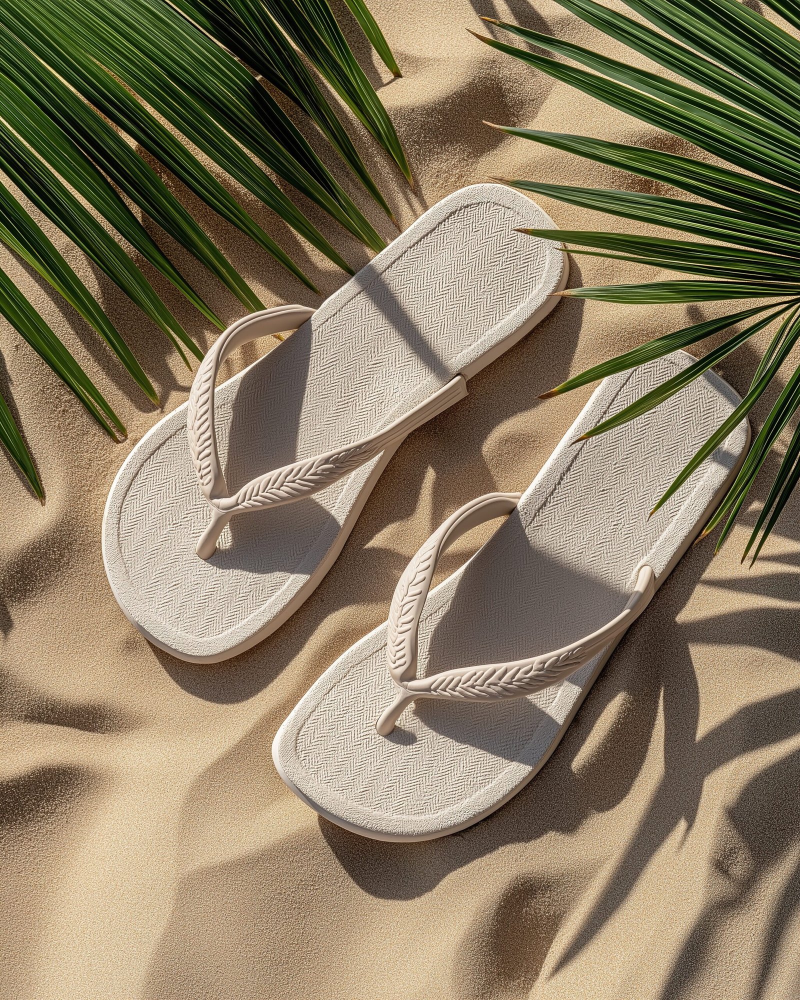 Beige Beach Flip-Flops