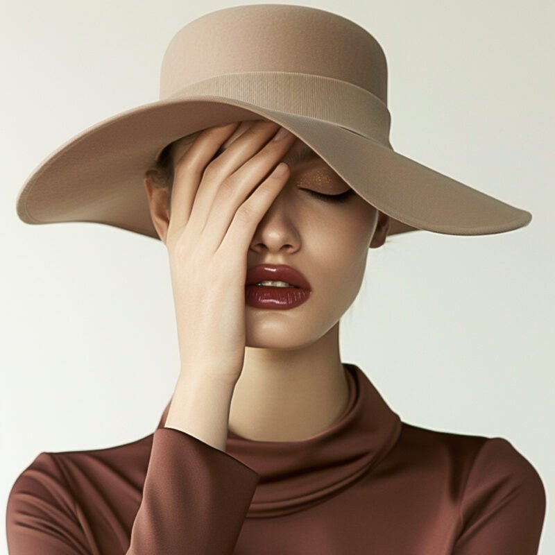 Beige Statement Floppy Hat