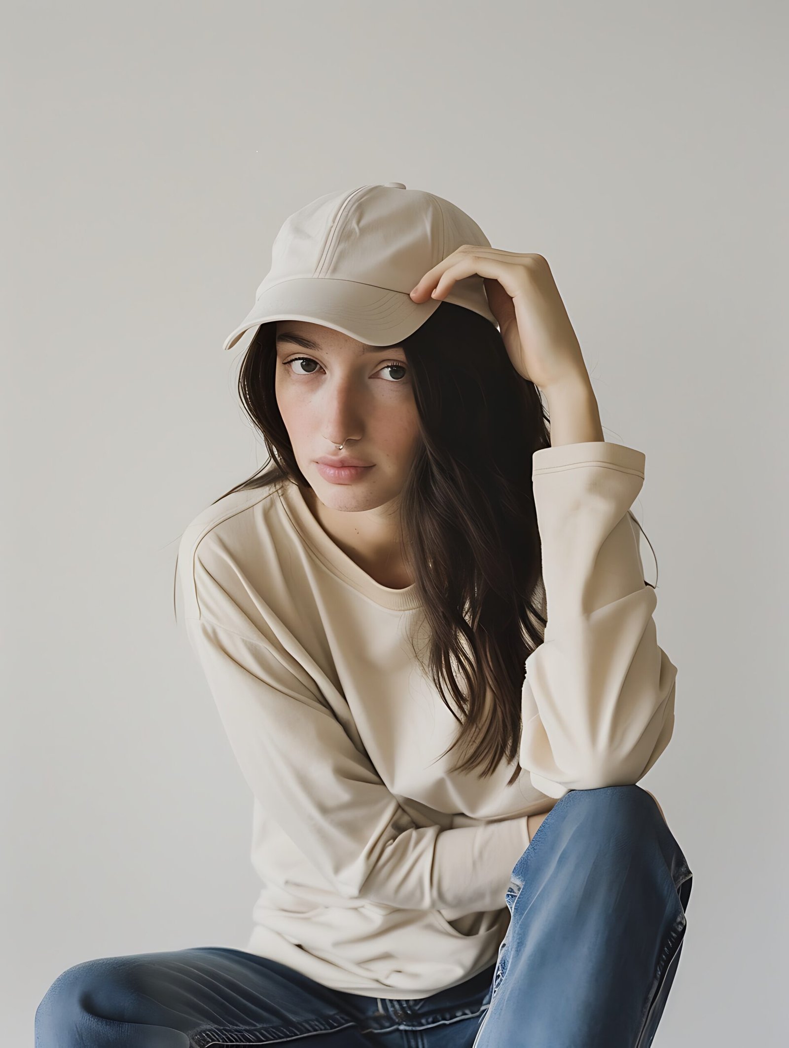 Soft Beige Casual Cap